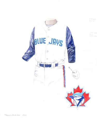 Toronto Blue Jays 2000 - Heritage Sports Art - original watercolor artwork - 1