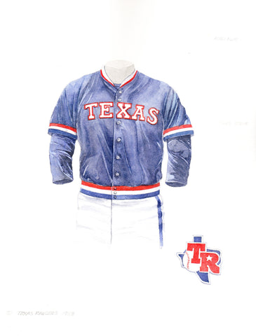 MLB Texas Rangers 1977 uniform original art – Heritage Sports Art