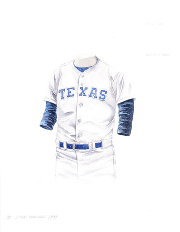 MLB Texas Rangers 1977 uniform original art – Heritage Sports Art
