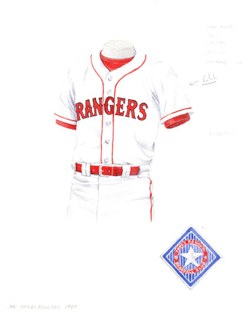 Texas Rangers 1999 - Heritage Sports Art - original watercolor artwork - 1