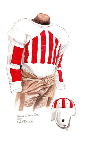 Alabama Crimson Tide 1930 - Heritage Sports Art - original watercolor artwork - 1