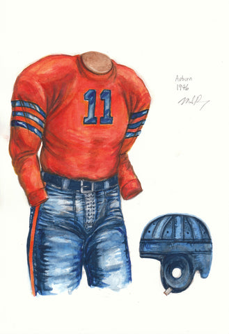 Auburn Tigers 1946 - Heritage Sports Art - original watercolor artwork - 1