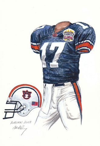 Auburn Tigers 2004 - Heritage Sports Art - original watercolor artwork - 1