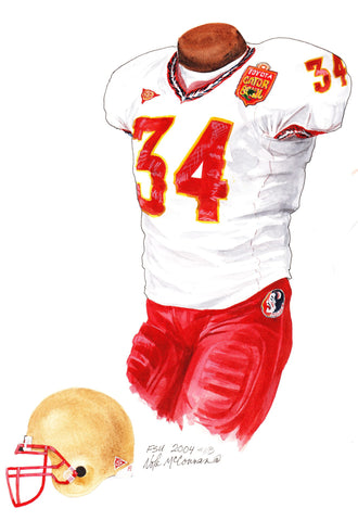 Florida State Seminoles 2004 - Heritage Sports Art - original watercolor artwork - 1