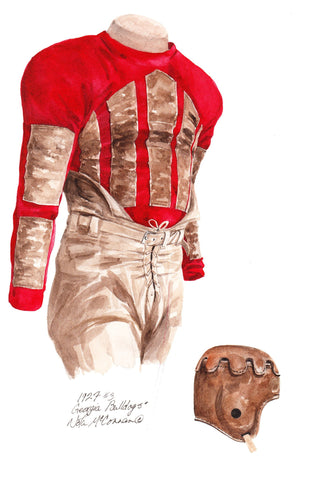 Georgia Bulldogs 1927 - Heritage Sports Art - original watercolor artwork - 1