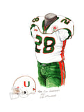 Miami Hurricanes 2001 - Heritage Sports Art - original watercolor artwork - 1