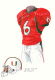 Miami Hurricanes 2004 - Heritage Sports Art - original watercolor artwork - 1