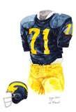 Michigan Wolverines 1973 - Heritage Sports Art - original watercolor artwork - 1