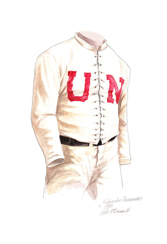 Nebraska Cornhuskers 1890 - Heritage Sports Art - original watercolor artwork - 1