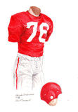 Nebraska Cornhuskers 1954 - Heritage Sports Art - original watercolor artwork - 1