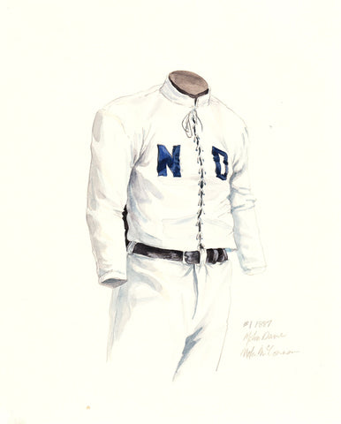 Notre Dame Fighting Irish 1887 - Heritage Sports Art - original watercolor artwork - 1