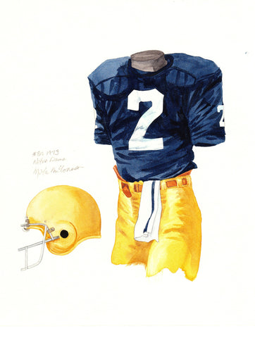 Notre Dame Fighting Irish 1973 - Heritage Sports Art - original watercolor artwork - 1
