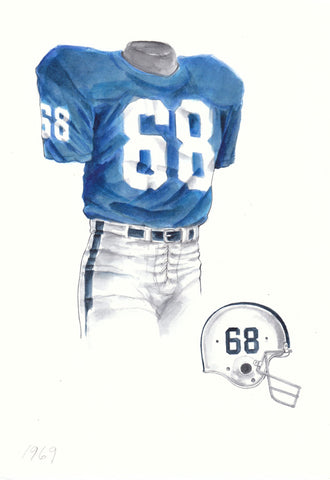 Penn State Nittany Lions 1969 - Heritage Sports Art - original watercolor artwork - 1