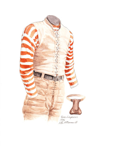 Texas Longhorns 1896 - Heritage Sports Art - original watercolor artwork - 1