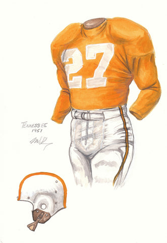 Tennessee Volunteers 1951 - Heritage Sports Art - original watercolor artwork - 1