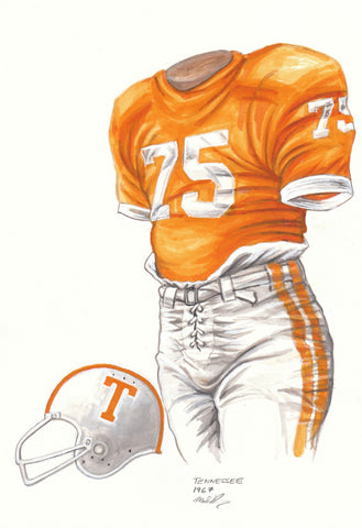 Tennessee Volunteers 1967 - Heritage Sports Art - original watercolor artwork - 1