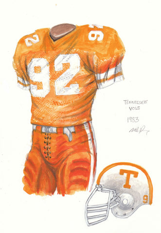 Tennessee Volunteers 1983 - Heritage Sports Art - original watercolor artwork - 1