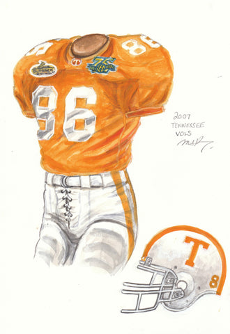 Tennessee Volunteers 2007 - Heritage Sports Art - original watercolor artwork - 1