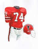 Atlanta Falcons 1971 - Heritage Sports Art - original watercolor artwork - 1