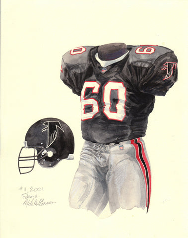 Atlanta Falcons 2001 - Heritage Sports Art - original watercolor artwork - 1