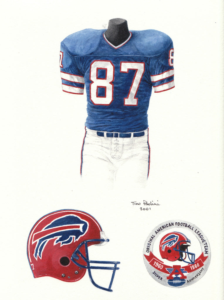 NFL Buffalo Bills 1984 uniform original art – Heritage Sports Art