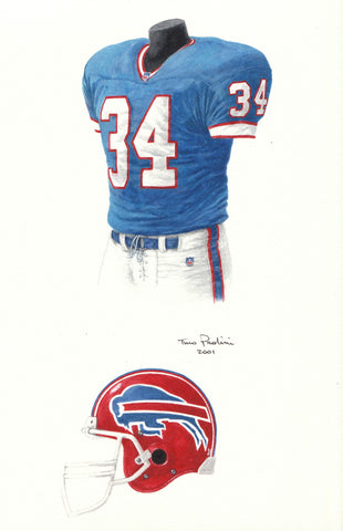 Buffalo Bills 2000 - Heritage Sports Art - original watercolor artwork - 1