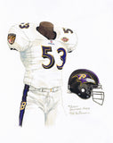 Baltimore Ravens 2000 White - Heritage Sports Art - original watercolor artwork - 1