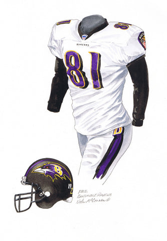 Baltimore Ravens 2002 - Heritage Sports Art - original watercolor artwork - 1
