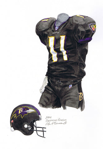 Baltimore Ravens 2005 - Heritage Sports Art - original watercolor artwork - 1