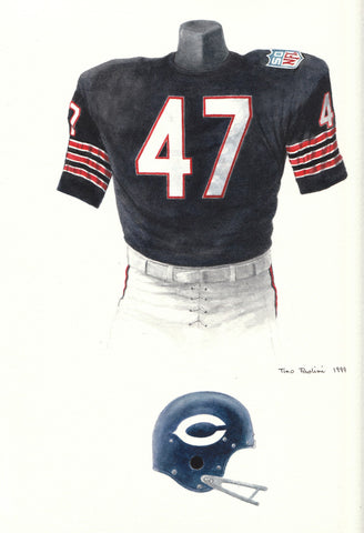 Chicago Bears 1969 - Heritage Sports Art - original watercolor artwork - 1