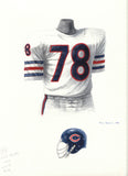 Chicago Bears 1977 - Heritage Sports Art - original watercolor artwork - 1