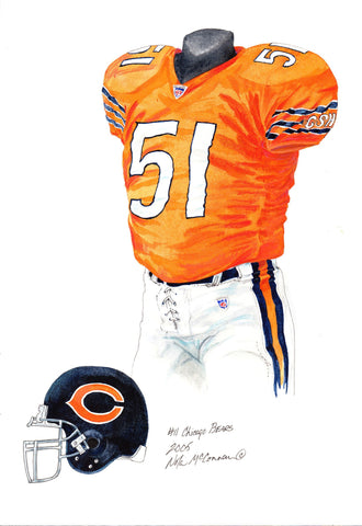 Chicago Bears 2005 - Heritage Sports Art - original watercolor artwork - 1