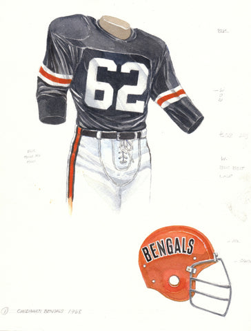 Cincinnati Bengals 1968 - Heritage Sports Art - original watercolor artwork - 1