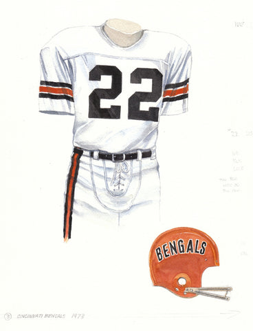Cincinnati Bengals 1973 - Heritage Sports Art - original watercolor artwork - 1