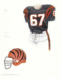 Cincinnati Bengals 1990 - Heritage Sports Art - original watercolor artwork - 1