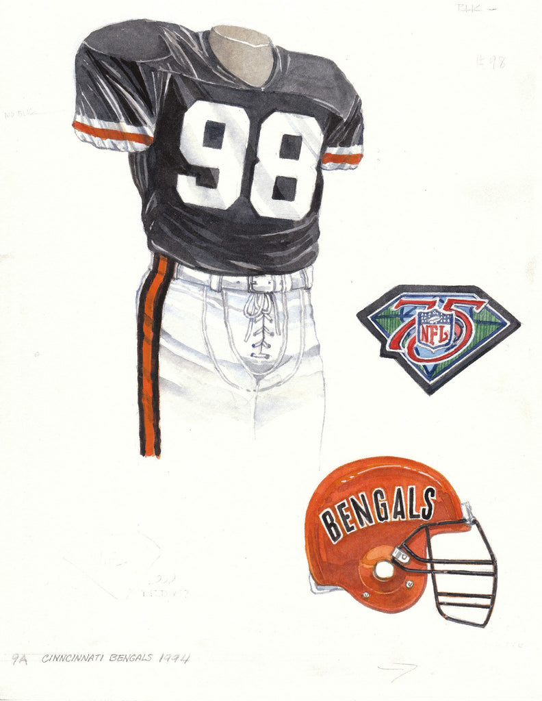 Old New Bengal Uniforms Jersey Cincinnati Bengals Old Uniforms
