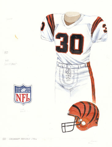 Cincinnati Bengals 1996 - Heritage Sports Art - original watercolor artwork - 1