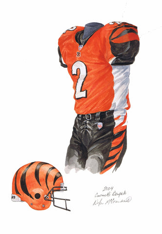 Cincinnati Bengals 2004 - Heritage Sports Art - original watercolor artwork - 1