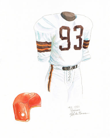 NFL Cleveland Browns 1946 uniform original art – Heritage Sports Art