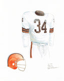 Cleveland Browns 1964 White - Heritage Sports Art - original watercolor artwork - 1