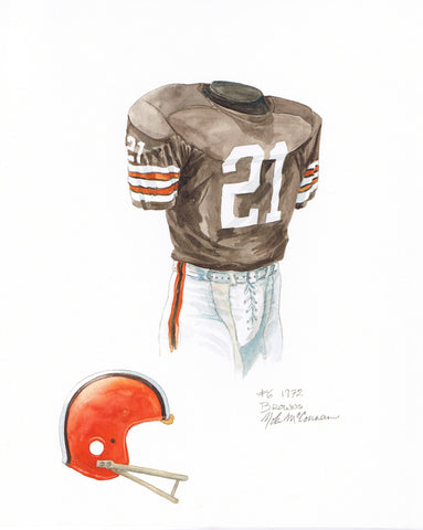 Cleveland Browns 1972 - Heritage Sports Art - original watercolor artwork - 1