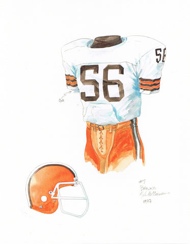 Cleveland Browns 1977 - Heritage Sports Art - original watercolor artwork - 1