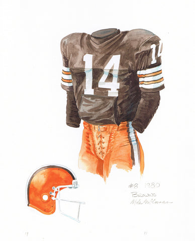 Cleveland Browns 1980 - Heritage Sports Art - original watercolor artwork - 1