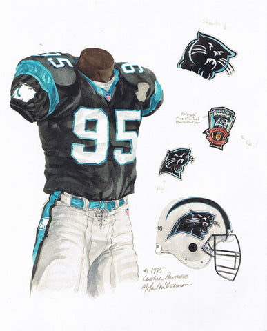 Carolina Panthers 1995 - Heritage Sports Art - original watercolor artwork - 1