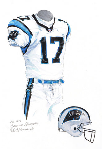 Carolina Panthers 1996 - Heritage Sports Art - original watercolor artwork - 1