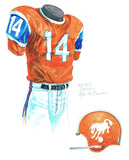 Denver Broncos 1965 - Heritage Sports Art - original watercolor artwork - 1