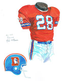 Denver Broncos 1977 - Heritage Sports Art - original watercolor artwork - 1