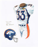 Denver Broncos 1998 - Heritage Sports Art - original watercolor artwork - 1