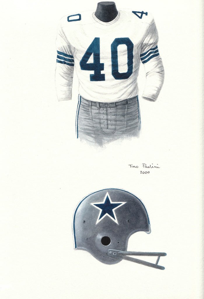 1965 Dallas Cowboys Artwork: Unisex Varsity Color-⁠Block Hooded