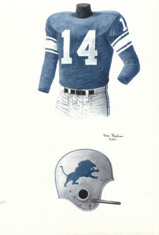 Detroit Lions 1965 - Heritage Sports Art - original watercolor artwork - 1